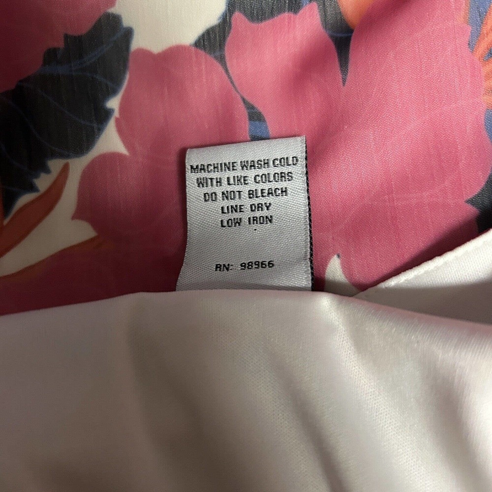 Monroe & Main Chiffon Overlay Pink Floral Blouson Career Dinner Party Guest Top - Picture 14 of 16